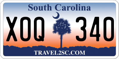 SC license plate XOQ340