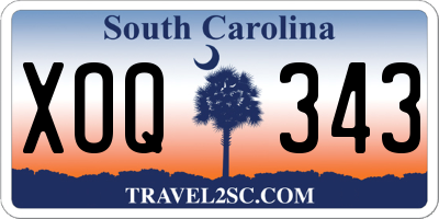 SC license plate XOQ343