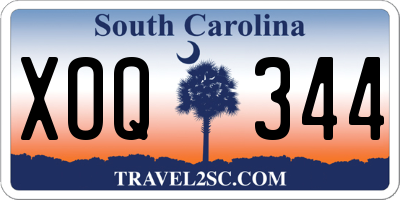 SC license plate XOQ344