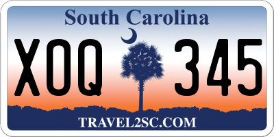 SC license plate XOQ345