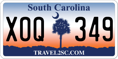 SC license plate XOQ349