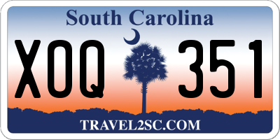 SC license plate XOQ351