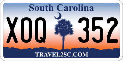 SC license plate XOQ352