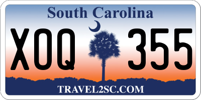 SC license plate XOQ355