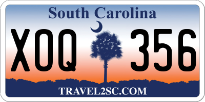 SC license plate XOQ356