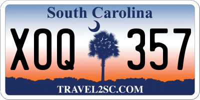 SC license plate XOQ357