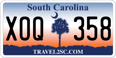 SC license plate XOQ358