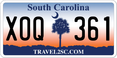 SC license plate XOQ361