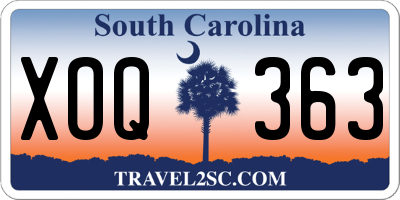SC license plate XOQ363