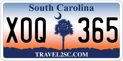 SC license plate XOQ365