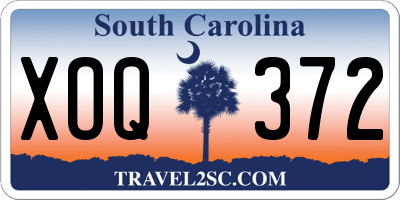 SC license plate XOQ372