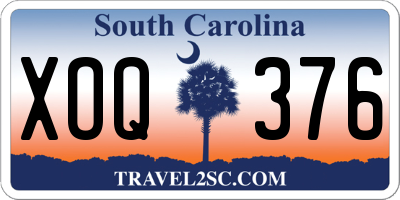 SC license plate XOQ376