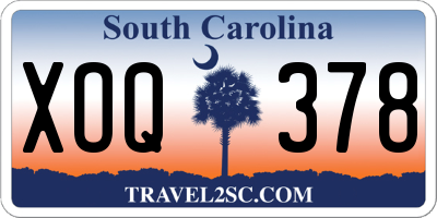 SC license plate XOQ378