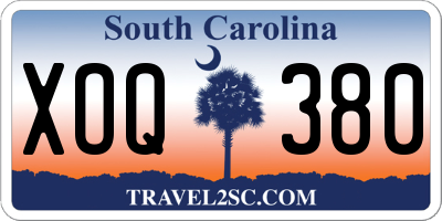SC license plate XOQ380