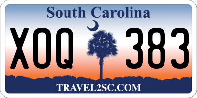 SC license plate XOQ383