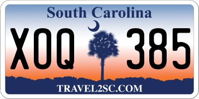 SC license plate XOQ385