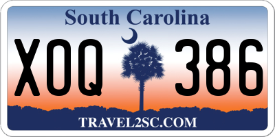 SC license plate XOQ386