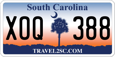 SC license plate XOQ388
