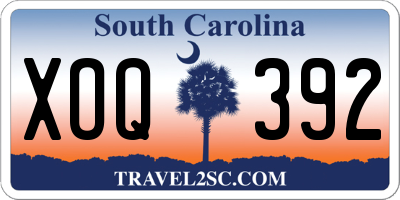 SC license plate XOQ392