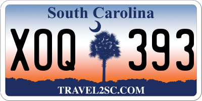 SC license plate XOQ393