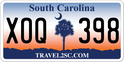 SC license plate XOQ398