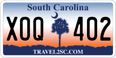 SC license plate XOQ402