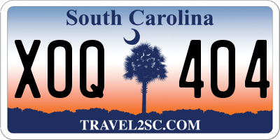 SC license plate XOQ404