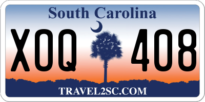 SC license plate XOQ408