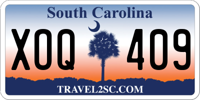 SC license plate XOQ409