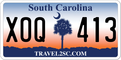 SC license plate XOQ413