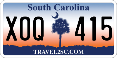 SC license plate XOQ415