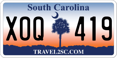 SC license plate XOQ419
