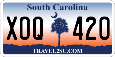 SC license plate XOQ420