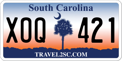 SC license plate XOQ421
