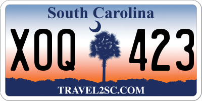 SC license plate XOQ423