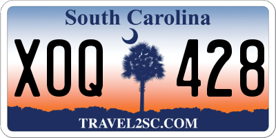 SC license plate XOQ428