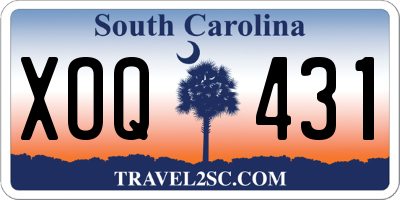 SC license plate XOQ431