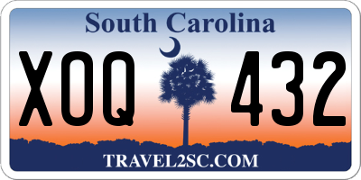 SC license plate XOQ432