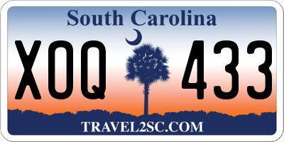 SC license plate XOQ433