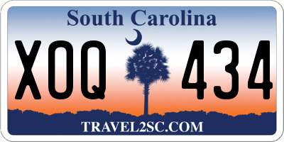 SC license plate XOQ434