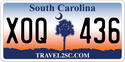 SC license plate XOQ436