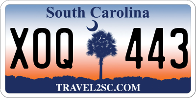 SC license plate XOQ443