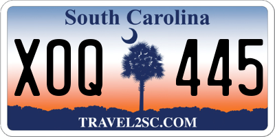 SC license plate XOQ445
