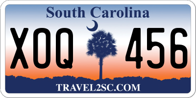 SC license plate XOQ456