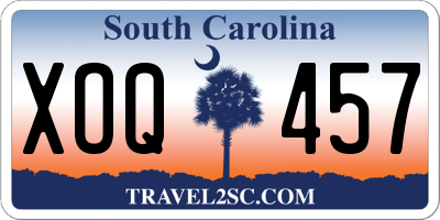 SC license plate XOQ457