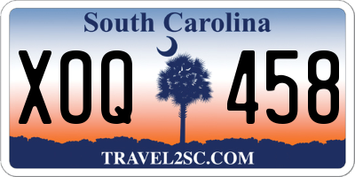 SC license plate XOQ458