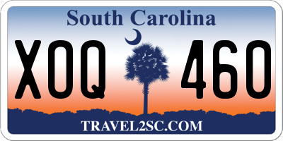 SC license plate XOQ460