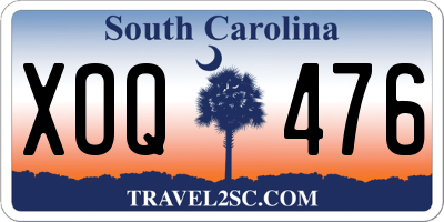 SC license plate XOQ476