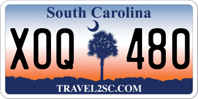 SC license plate XOQ480
