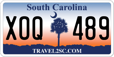 SC license plate XOQ489